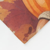 Brittany Spaniel in de herfst verlaat Thanksgiving Fleece Deken (Hoek)