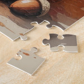 Brittany Spaniel in de herfst verlaat Thanksgiving Legpuzzel (Zijkant)