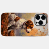 Brittany Spaniel in herfstbladeren val inspireert Case-Mate iPhone Case (Achterkant (horizontaal))