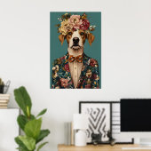 Brittany Spaniel In Kostuum Poster, Brittany Poster (Thuiskantoor)