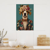 Brittany Spaniel In Kostuum Poster, Brittany Poster (Keuken)