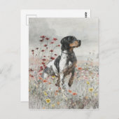 Brittany Spaniel jaagt in het veld Briefkaart (Voorkant / Achterkant)