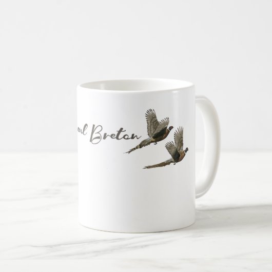 Brittany Spaniel jaagt in het veld Koffiemok (Voorkant rechts)