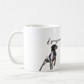 Brittany Spaniel jaagt in het veld Koffiemok (Links)