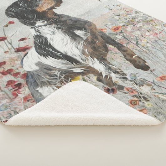 Brittany Spaniel jaagt in het veld Sherpa Deken (3/4)