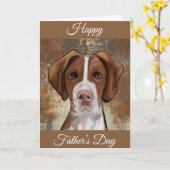 Brittany Spaniel Kaart (Gele Bloem)