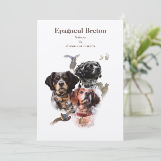 Brittany Spaniel Kaart (Staand voorkant)