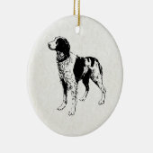 brittany spaniel keramisch ornament (Rechts)