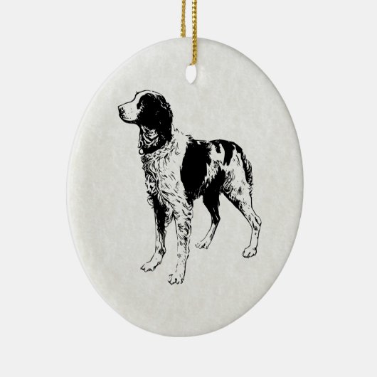 brittany spaniel keramisch ornament (Rechts)