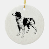 brittany spaniel keramisch ornament (Voorkant)