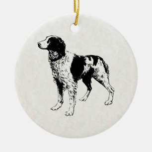brittany spaniel keramisch ornament