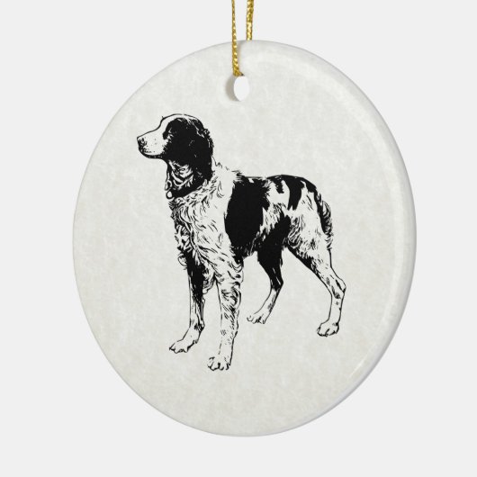 brittany spaniel keramisch ornament (Links)