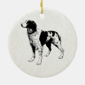 brittany spaniel keramisch ornament (Achterkant)