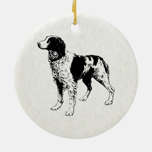 brittany spaniel keramisch ornament (Achterkant)