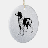 brittany spaniel keramisch ornament (Rechts)