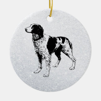 brittany spaniel keramisch ornament