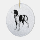 brittany spaniel keramisch ornament (Links)