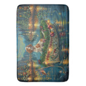 Brittany Spaniel Kerst Feestelijke reis Badmat (Voorkant Verticaal)