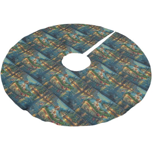 Brittany Spaniel Kerst Feestelijke reis Kerstboom Rok (Gekanteld)