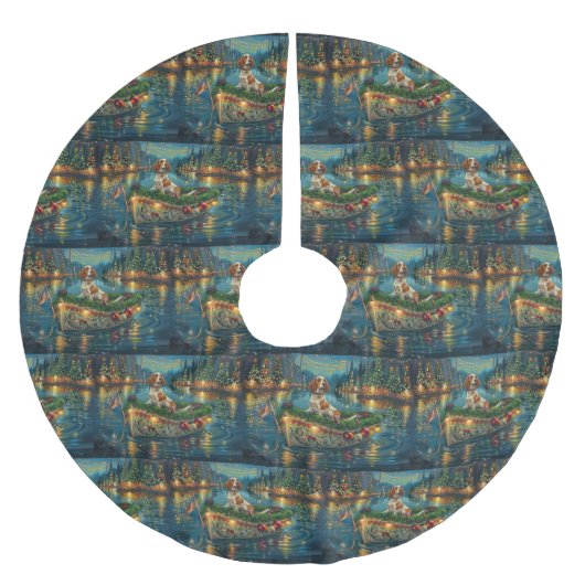 Brittany Spaniel Kerst Feestelijke reis Kerstboom Rok (Voorkant)