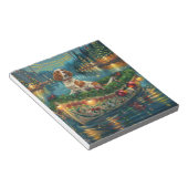 Brittany Spaniel Kerst Feestelijke reis Notitieblok (Schuin)