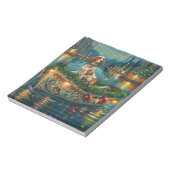 Brittany Spaniel Kerst Feestelijke reis Notitieblok (Linkerzijde)