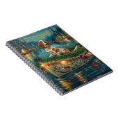 Brittany Spaniel Kerst Feestelijke reis Notitieboek (Rechterzijde)