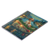 Brittany Spaniel Kerst Feestelijke reis Notitieboek (Linkerzijde)