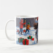 Brittany Spaniel Kerst Sneeuwlandschap Koffiemok (Links)