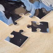 Brittany Spaniel Kerst Vuurtoren Vakantie Legpuzzel (Zijkant)