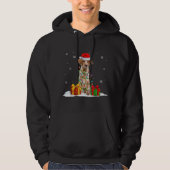 Brittany Spaniel kerstboom - lights kerstmis Hoodie (Voorkant)