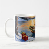 Brittany Spaniel Kerstboot Vakantie Koffiemok (Links)