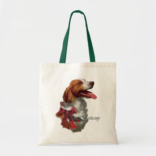 Brittany Spaniel kerstcadeaus Tote Bag (Voorkant)