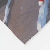 Brittany Spaniel Kerstfeest Sneeuwscène Fleece Deken (Hoek)