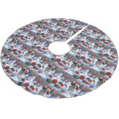 Brittany Spaniel Kerstfeest Sneeuwscène Kerstboom Rok (Gekanteld)