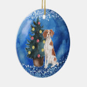 Brittany Spaniel Kerstkeramische sieraad Keramisch Ornament (Rechts)
