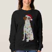 BRITTANY SPANIEL kerstlampjes Hondenliefhebber Trui (Voorkant)