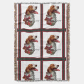 Brittany Spaniel Kerstmis Deken (Voorkant Verticaal)