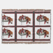 Brittany Spaniel Kerstmis Deken (Voorkant)