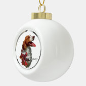 Brittany Spaniel Kerstmis Keramische Bal Ornament (Rechts)