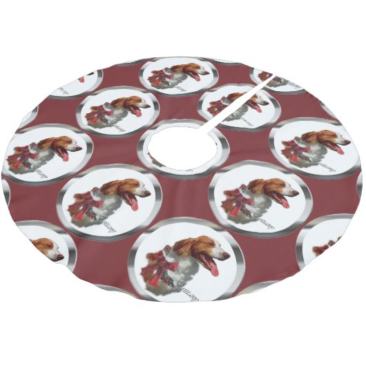 Brittany Spaniel Kerstmis Kerstboom Rok (Gekanteld)