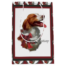 Brittany Spaniel Kerstmis Medium Cadeauzakje