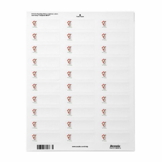 Brittany Spaniel kerstretour label (Full Sheet)