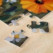 Brittany Spaniel Klaproosveld Kunst Legpuzzel (Zijkant)