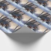 Brittany Spaniel Laat het Sneeuwen Kerstmis Cadeaupapier (Hoek)