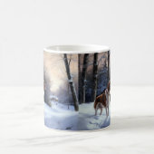 Brittany Spaniel Laat het sneeuwen Kerstmis Koffiemok (Center)