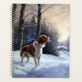 Brittany Spaniel Laat het sneeuwen Kerstmis Planner (Voorkant)