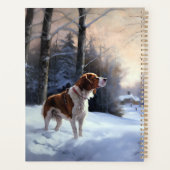 Brittany Spaniel Laat het sneeuwen Kerstmis Planner (Achterkant)