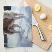 Brittany Spaniel Laat het sneeuwen Kerstmis Theedoek (Quarter Fold)