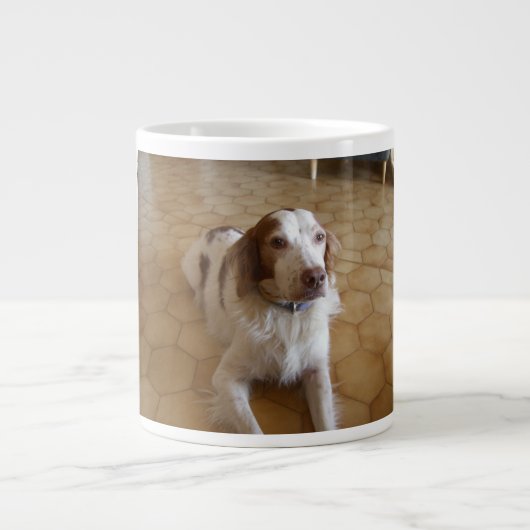 brittany spaniel leg grote koffiekop (Voorkant)